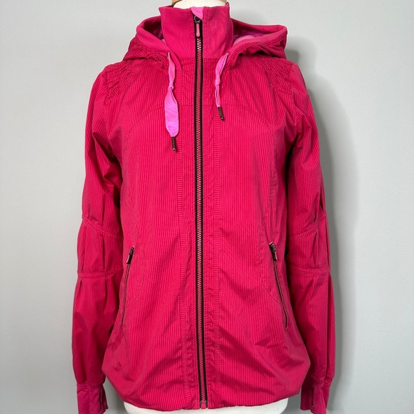 lululemon athletica Jackets & Blazers - Lululemon Pink Dance Studio Full Zip Hooded Jacket Woman’s Size 8 Pockets
